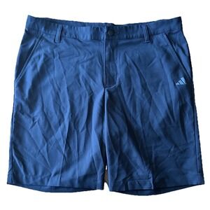 Adidas Mens Golf Shorts Size 34 Black Polyester Blend Belt Loop Pockets